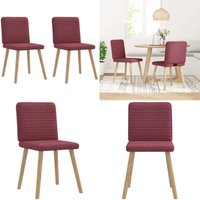 Esszimmerstühle 2 Stk. Weinrot Stoff - Vidaxl von VIDAXL