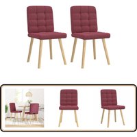 Esszimmerstühle 2 Stk. Weinrot Stoff - Vidaxl Esszimmerstühle 2 Stk. Weinrot Stoff - Vidaxl von VIDAXL