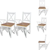 Esszimmerstühle 2 Stk. Weiß Kiefernholz - Esszimmerstühle - Küchenstühle - Holzmöbel - Kiefernholz Möbel - Weiße Möbel Esszimmerstühle 2 Stk. Weiß Kiefernholz - Esszimmerstühle - Küchenstühle - Holzmöbel - Kiefernholz Möbel - Weiße Möbel von VIDAXL