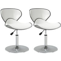 Esszimmerstühle 2 Stk. Weiß Kunstleder Vidaxl 993122 von VIDAXL