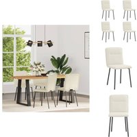 Esszimmerstühle 4 Stk. Creme Samt - Esszimmerstuhl - Esszimmerstühle - Stuhl - Küchenstuhl Esszimmerstühle 4 Stk. Creme Samt - Esszimmerstuhl - Esszimmerstühle - Stuhl - Küchenstuhl von VIDAXL