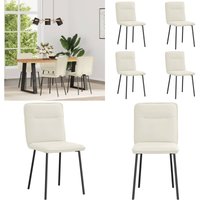 Esszimmerstühle 4 Stk. Creme Samt - Vidaxl Esszimmerstühle 4 Stk. Creme Samt - Vidaxl von VIDAXL