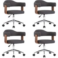 Esszimmerstühle 4 Stk. Drehbar Grau Bugholz und Stoff vidaXL Esszimmerstühle 4 Stk. Drehbar Grau Bugholz und Stoff vidaXL von VIDAXL