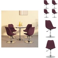 Esszimmerstühle 4 Stk. Drehbar Lila Stoff - Esszimmerstühle - Stuhl - Violette Möbel - Drehstühle - Bürostuhl von VIDAXL