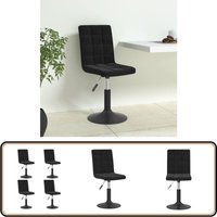 Esszimmerstühle 4 Stk. Drehbar Schwarz Samt - Drehstühle - Esszimmerstühle - Samtsessel - Schwarze Sessel - Stahlgestelle Esszimmerstühle 4 Stk. Drehbar Schwarz Samt - Drehstühle - Esszimmerstühle - Samtsessel - Schwarze Sessel - Stahlgestelle von VIDAXL