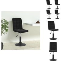 Esszimmerstühle 4 Stk. Drehbar Schwarz Samt - Drehstühle - Esszimmerstühle - Samtsessel - Schwarze Sessel - Stahlgestelle Esszimmerstühle 4 Stk. Drehbar Schwarz Samt - Drehstühle - Esszimmerstühle - Samtsessel - Schwarze Sessel - Stahlgestelle von VIDAXL