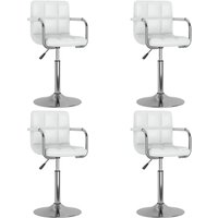 Esszimmerstühle 4 Stk. Drehbar Weiß Kunstleder vidaXL Esszimmerstühle 4 Stk. Drehbar Weiß Kunstleder vidaXL von VIDAXL