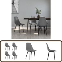 Esszimmerstühle 4 Stk. Grau PP - Esszimmerstühle - Stühle Grau - Kunststoffsessel - Moderne Sessel - Set Von 4 Stühlen Esszimmerstühle 4 Stk. Grau PP - Esszimmerstühle - Stühle Grau - Kunststoffsessel - Moderne Sessel - Set Von 4 Stühlen von VIDAXL