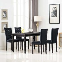 Esszimmerstühle 4 Stk. Schwarz Samt - Vidaxl von VIDAXL