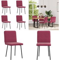 Esszimmerstühle 4 Stk. Weinrot Samt - Vidaxl von VIDAXL