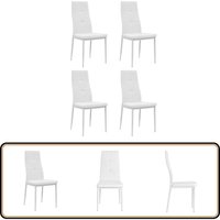 Esszimmerstühle 4 Stk. Weiß Kunstleder - Esszimmerstühle - Stühle - Küchenstühle - Weißer Stuhl - Kunstledersitz Esszimmerstühle 4 Stk. Weiß Kunstleder - Esszimmerstühle - Stühle - Küchenstühle - Weißer Stuhl - Kunstledersitz von VIDAXL