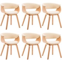 Esszimmerstühle 6 Stk. Creme Bugholz und Kunstleder vidaXL Esszimmerstühle 6 Stk. Creme Bugholz und Kunstleder vidaXL von VIDAXL