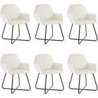 Esszimmerstühle 6 Stk. Creme Samt Vidaxl Esszimmerstühle 6 Stk. Creme Samt Vidaxl von VIDAXL