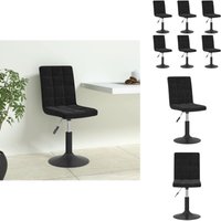 Esszimmerstühle 6 Stk. Drehbar Schwarz Samt - Drehstühle - Esszimmerstühle - Samtsessel - Schwarze Sessel - Stahlgestelle Esszimmerstühle 6 Stk. Drehbar Schwarz Samt - Drehstühle - Esszimmerstühle - Samtsessel - Schwarze Sessel - Stahlgestelle von VIDAXL