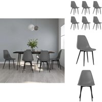 Esszimmerstühle 6 Stk. Grau pp - Esszimmerstühle - Stühle Grau - Kunststoffsessel - Set Von 6 - Moderner Sessel von VIDAXL