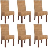 Esszimmerstühle 6 Stk. Natur Rattan Braun - Vidaxl Esszimmerstühle 6 Stk. Natur Rattan Braun - Vidaxl von VIDAXL