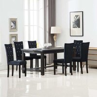 Esszimmerstühle 6 Stk. Schwarz Samt - Vidaxl von VIDAXL