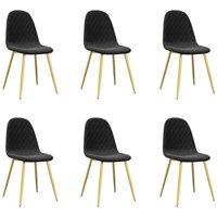 Esszimmerstühle 6 Stk. Schwarz Samt Vidaxl von VIDAXL
