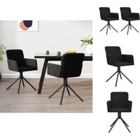 Esszimmerstühle - Living Esszimmerstühle 2 Stk. Drehbar Schwarz Samt Esszimmerstühle - Living Esszimmerstühle 2 Stk. Drehbar Schwarz Samt von VIDAXL