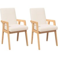 Esszimmerstühle mit Kissen 2 Stk. Massivholz Gummibaum Vidaxl von VIDAXL