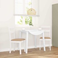 Vidaxl - Esszimmerstühle mit Kissen 2 Stk. Weiß Massivholz Gummibaum Vidaxl - Esszimmerstühle mit Kissen 2 Stk. Weiß Massivholz Gummibaum von VIDAXL