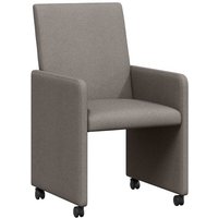 Esszimmerstühle mit Rollen 2 pcs Taupe 57 x 66 x 94 cm Stoff vidaXL Esszimmerstühle mit Rollen 2 pcs Taupe 57 x 66 x 94 cm Stoff vidaXL von VIDAXL