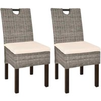 Esszimmerstuhl 2 Stk. Kubu-Rattan Mangoholz - Vidaxl Esszimmerstuhl 2 Stk. Kubu-Rattan Mangoholz - Vidaxl von VIDAXL
