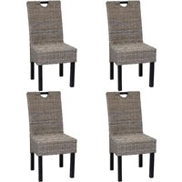 Esszimmerstuhl 4 Stk. Kubu-Rattan Mangoholz Vidaxl von VIDAXL