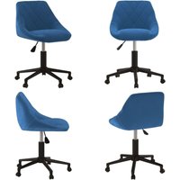 Esszimmerstuhl Drehbar Blau Samt - Vidaxl Esszimmerstuhl Drehbar Blau Samt - Vidaxl von VIDAXL