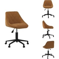 Esszimmerstuhl Drehbar Braun Samt - Esszimmerstuhl - Esszimmerstühle - Stuhl - Stühle Esszimmerstuhl Drehbar Braun Samt - Esszimmerstuhl - Esszimmerstühle - Stuhl - Stühle von VIDAXL