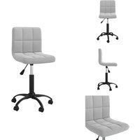 Esszimmerstuhl Drehbar Hellgrau Samt - Esszimmerstuhl - Drehstuhl - Samtsessel - Höhenverstellbar - Bürostuhl Esszimmerstuhl Drehbar Hellgrau Samt - Esszimmerstuhl - Drehstuhl - Samtsessel - Höhenverstellbar - Bürostuhl von VIDAXL