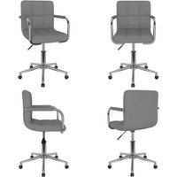 Esszimmerstuhl Drehbar Hellgrau Stoff - Vidaxl von VIDAXL