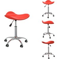 Vidaxl - Esszimmerstuhl Drehbar Rot Kunstleder - Esszimmerstuhl - Esszimmerstühle - Stuhl - Stühle von VIDAXL