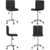 Vidaxl - Esszimmerstuhl Drehbar Schwarz Kunstleder - Esszimmerstuhl - Drehstuhl - Küchenstuhl - Sitzkomfort - Kunstleder - Home & Living von VIDAXL