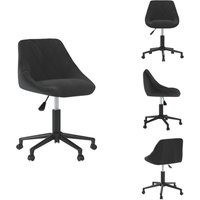 Vidaxl - Esszimmerstuhl Drehbar Schwarz Samt - Drehstuhl - Esszimmerstuhl - Samtsessel - Bürostuhl - Schwarze Möbel Vidaxl - Esszimmerstuhl Drehbar Schwarz Samt - Drehstuhl - Esszimmerstuhl - Samtsessel - Bürostuhl - Schwarze Möbel von VIDAXL