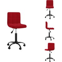 Esszimmerstuhl Drehbar Weinrot Samt - Esszimmerstuhl - Drehstuhl - Samtsessel - Weinrot - Höhenverstellbar Esszimmerstuhl Drehbar Weinrot Samt - Esszimmerstuhl - Drehstuhl - Samtsessel - Weinrot - Höhenverstellbar von VIDAXL