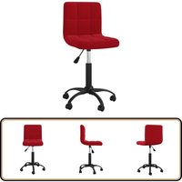 Esszimmerstuhl Drehbar Weinrot Samt - Esszimmerstuhl - Drehstuhl - Samtsessel - Weinrot - Höhenverstellbar Esszimmerstuhl Drehbar Weinrot Samt - Esszimmerstuhl - Drehstuhl - Samtsessel - Weinrot - Höhenverstellbar von VIDAXL