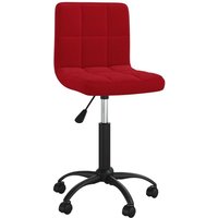 Vidaxl - Esszimmerstuhl Drehbar Weinrot Samt 549268 von VIDAXL