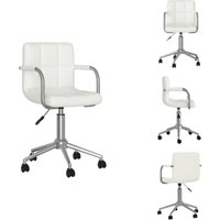 Esszimmerstuhl Drehbar Weiß Kunstleder - Esszimmerstuhl - Drehstuhl - Küchenstuhl - Weißer Stuhl - Moderner Stuhl Esszimmerstuhl Drehbar Weiß Kunstleder - Esszimmerstuhl - Drehstuhl - Küchenstuhl - Weißer Stuhl - Moderner Stuhl von VIDAXL