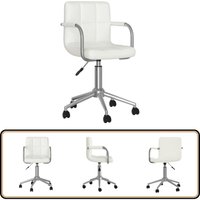 Esszimmerstuhl Drehbar Weiß Kunstleder - Esszimmerstuhl - Drehstuhl - Küchenstuhl - Weißer Stuhl - Moderner Stuhl Esszimmerstuhl Drehbar Weiß Kunstleder - Esszimmerstuhl - Drehstuhl - Küchenstuhl - Weißer Stuhl - Moderner Stuhl von VIDAXL