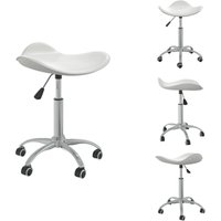 Esszimmerstuhl Drehbar Weiß Kunstleder - Esszimmerstuhl - Drehstuhl - Sitzkomfort - Kunstleder - Weißer Stuhl von VIDAXL