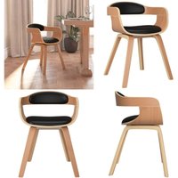 Esszimmerstuhl Schwarz Bugholz und Kunstleder - Esszimmerstuhl - Stuhl - Kunstlederstuhl - Holzstuhl - Schwarzer Stuhl - Home & Living von VIDAXL