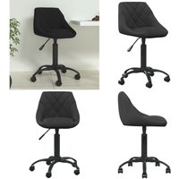 Esszimmerstuhl Schwarz Samt - Esszimmerstuhl - Samtsessel - Drehstuhl - Höhenverstellbar - Bürostuhl - Home & Living von VIDAXL