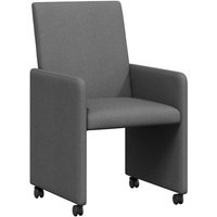 Esszimmerstühle Mit Rad 2 pcs Dunkelgrau 57 x 66 x 94 cm Stoff vidaXL von VIDAXL