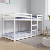 Etagenbett Weiß 90x200 cm Massivholz Kiefer Vidaxl von VIDAXL