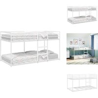 Vidaxl - Etagenbett ohne Matratze Weiß 100x190 cm Stahl - Etagenbett - Etagenbetten - Bettgestell - Bettrahmen Vidaxl - Etagenbett ohne Matratze Weiß 100x190 cm Stahl - Etagenbett - Etagenbetten - Bettgestell - Bettrahmen von VIDAXL