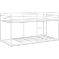 Etagenbett ohne Matratze Weiß 100x190 cm Stahl Vidaxl 387622 von VIDAXL