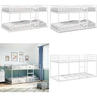 Vidaxl - Etagenbett ohne Matratze Weiß 80x200 cm Stahl von VIDAXL