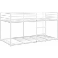 Etagenbett ohne Matratze Weiß 90x190 cm Stahl Vidaxl 754650 von VIDAXL