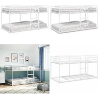 Vidaxl - Etagenbett ohne Matratze Weiß 90x190 cm Stahl Vidaxl - Etagenbett ohne Matratze Weiß 90x190 cm Stahl von VIDAXL